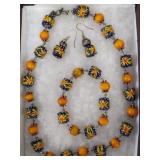 Bracelet necklace and earring matching set