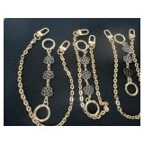 3 floral keychains with replaced chain