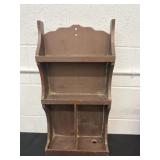 Vintage Wood Organizer Shelf