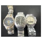 3 menï¿½s watches Armitron, Fossil and Chrome