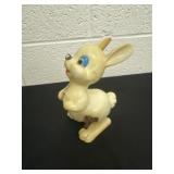 vintage plastic wind-up hopping bunny rabbit toy