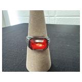 red emerald Ring size 11