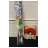 Diamond kite and pipeline sprinkler