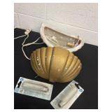 2 vintage ceramic scones with bulbs 12ï¿½