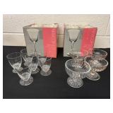Lead crystal wine glasses