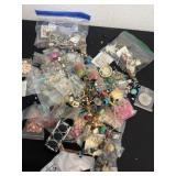 Large  group of jewelry and pieces and beads
