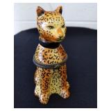 4.75 in leopard or cheetah liimoges like trinket