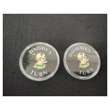 2 mommy turn daddyï¿½s turn coins double sided