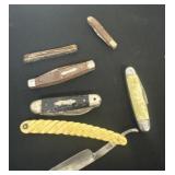 Vintage Straight razor with pocket knifes