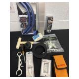 Group of new car items and tools and more