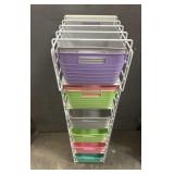 50x12x15 Wire Organizer with Colorful Tote Trays