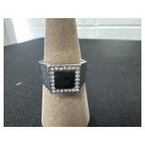 black onyx center stone  Ring size 11