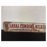 20ï¿½x5ï¿½ metal de laval combine milker sign