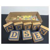 Mini wooden blocks (60) large wood block (8)