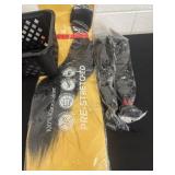 Group of hair extensions black.