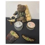 Antique Celluloid Faux Tortoise Shell Rhinestone