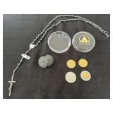 Rosary with Savelli Container with Misc