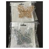 2 Cute Rhinestone Butterfly Brooch