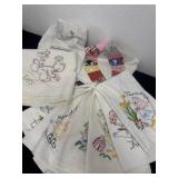 Vintage pillow covers and dish towels