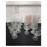 Group of wine glasses and cups