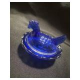 Hen on Nest Salt Cellar Cobalt Blue Mini Hen 2.5ï¿½