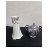 5ï¿½Nippon bud vase  and 3ï¿½ vintage Japanese