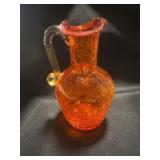 4.5ï¿½ Crackle glass mini pitcher