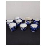 Group of vintage cups, one is from England and is