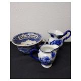 Large vintage mug made in England and two small