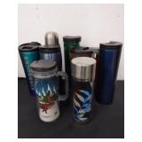 Group of star bucks coffee mugs