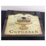 12ï¿½x16ï¿½  cupcake glass plate has chip