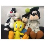 Goofy, Tweetie and Sylvester plushies