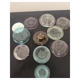Antique glass fruit jar lids
