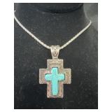 Turquoise Cross Necklace