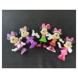 Group of Disney Minnie Mouse Figures 3in