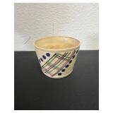 4.5ï¿½ vintage hand-painted ceramic crock bowl, has