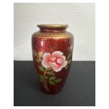 7ï¿½ Vintage Japanese Red Pigeon Blood Cloisonne