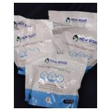 Five new rinse free shampoo caps with shampoo and