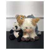 4 stuffed animals
