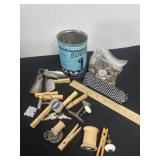 Rocks keys and clothes pins