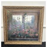 Vintage Framed Greenhouse Canvas Artwork 28x28