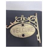 12ï¿½ cast iron welcome hanging sign
