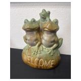 11ï¿½ ceramic welcome frog yard decor