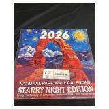 New 2026 national park wall calender