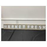 Market Fresh Wood and metal Decorative Sign