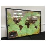 32.5x45 Large Mirrored Green Toned Essay Map