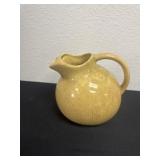 VTG Yellow Pastel Pottery Ball Tilt Pitcher Jug