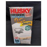 New husky drawstring kitchen bags 50, 13 gallon