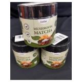 Three new 3.62 Oz matcha mushroom powders