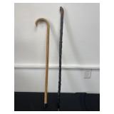 2 Vintage Walking Canes